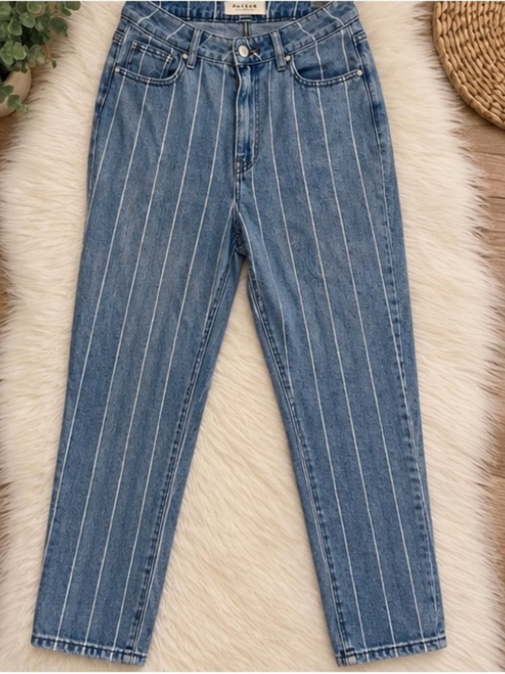 PacSun Blue Pinstripe High-Rise Women’s Jeans